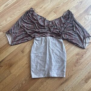 Sky bandage midi dress